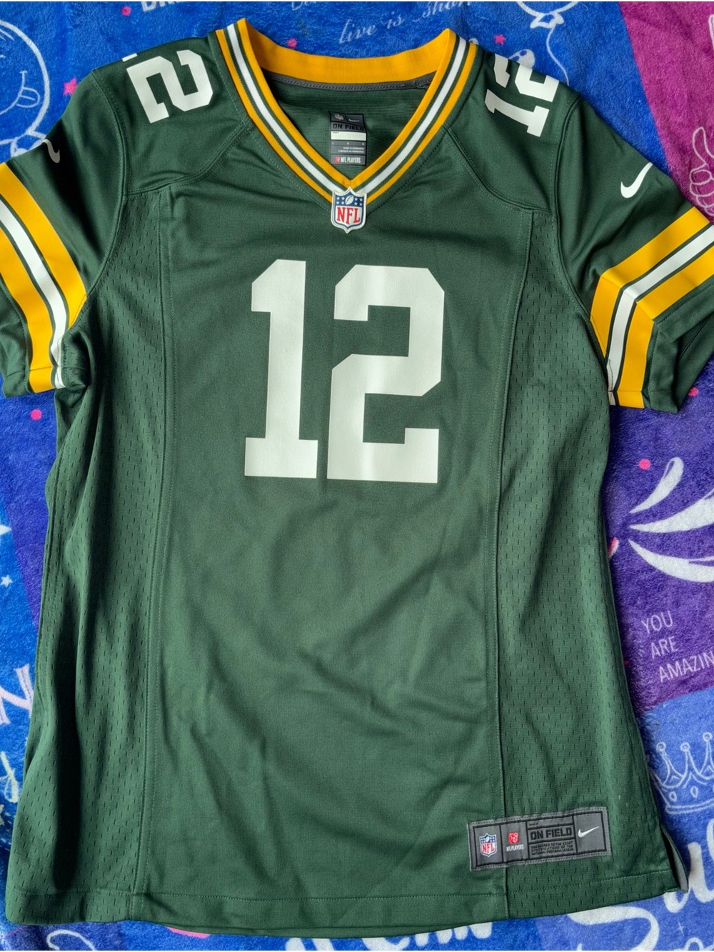 Nike~ NFL Green #12 Green Bay Packersp Football Jersey